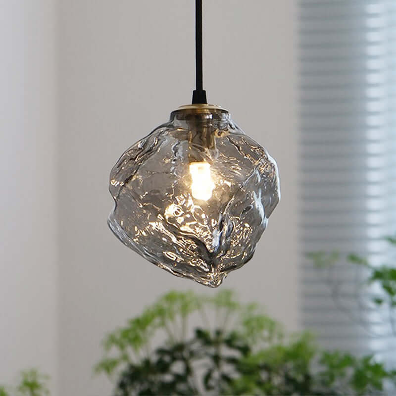 Pendant Lamp with Lava Glass Design
