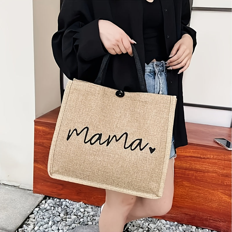 Stylish Jute Bag with Mum Print – Sustainable and Practical for Mother’s Day
