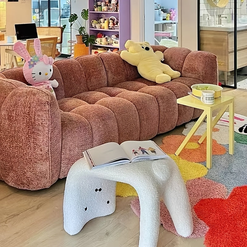 Cat-Shaped Plush Pouf – Cozy and Functional Design