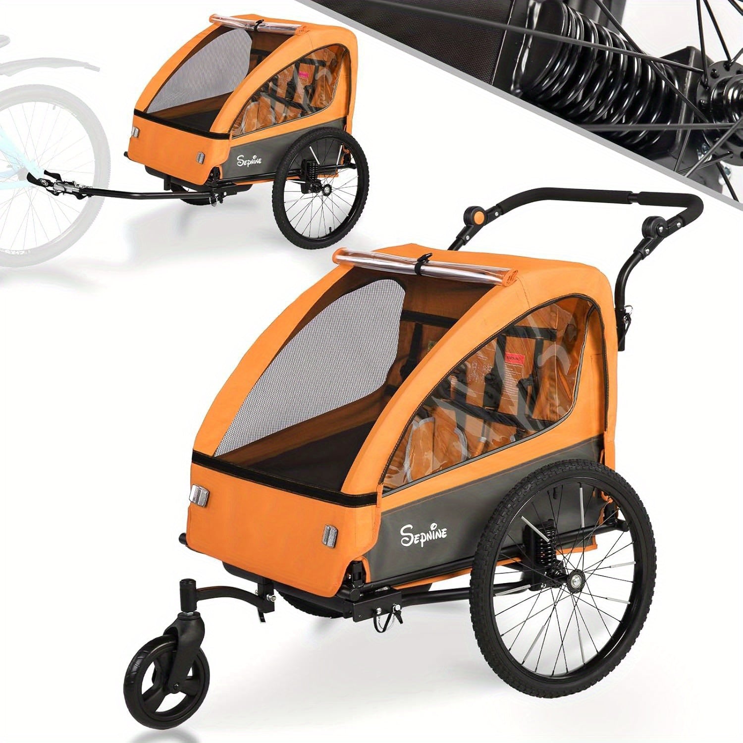 FlexiRide 2-in-1 Bike Caravan – Comfortable and Foldable for Two People