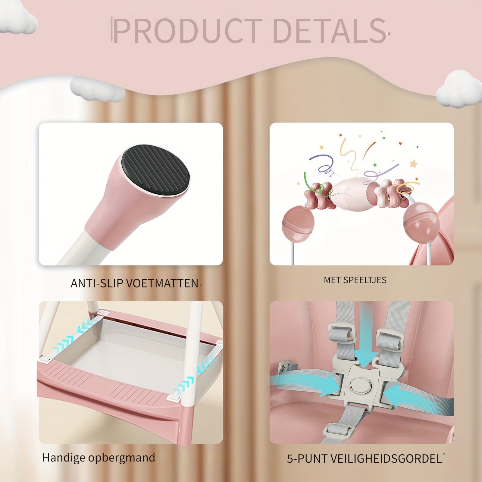 FlexiGrow Toddler High Chair – Adjustable & Multifunctional