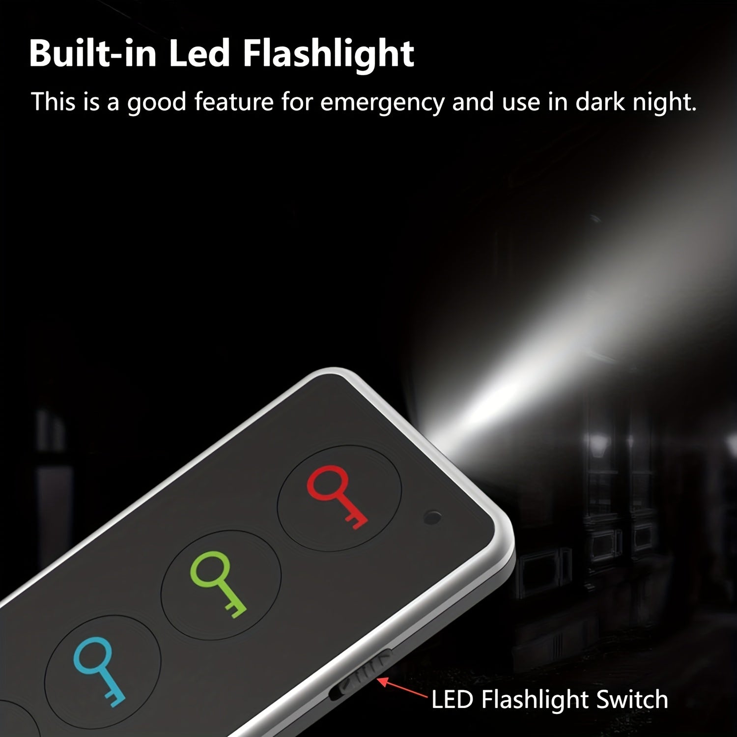 Key Finder with 4 Receivers – LED Torch & Portable Design
