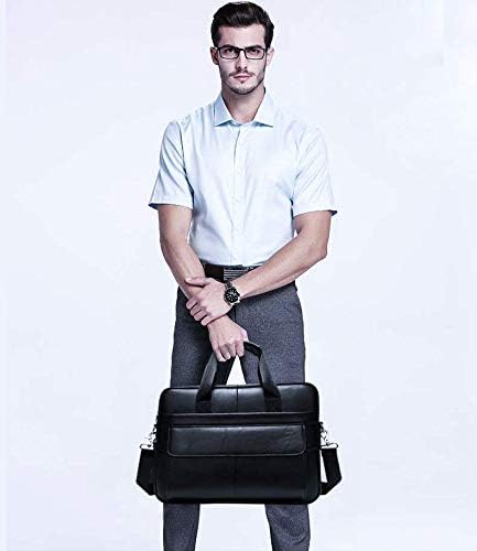 Premium Cowhide 38 cm Business Briefcase with Organiser Compartments