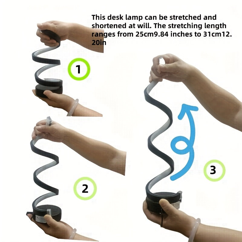 Spiral LED Desk Lamp – Modern Dimmable Lighting