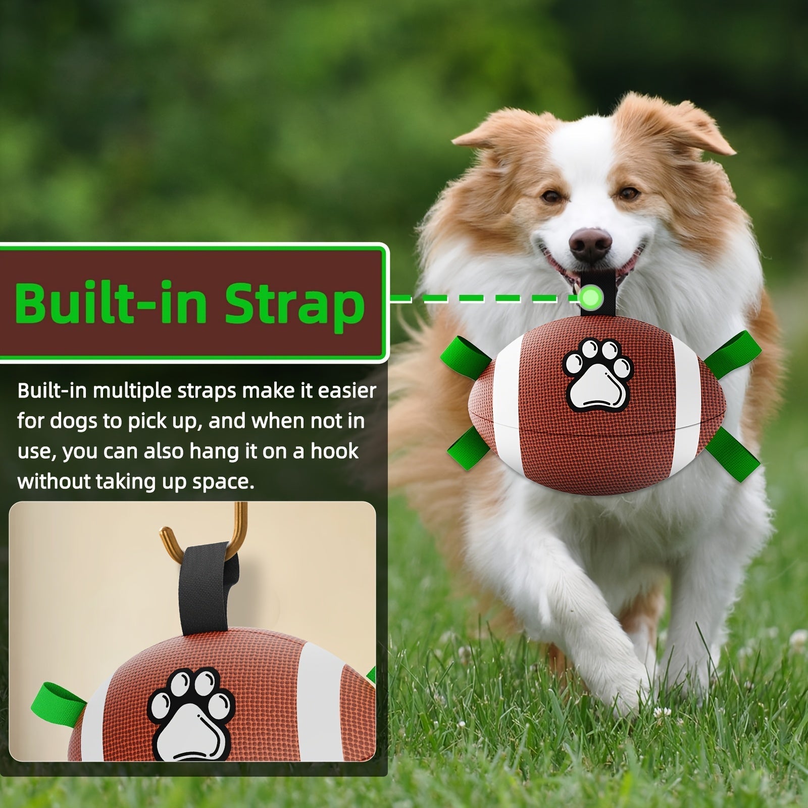 Paw-Perfect Play Football – Durable Rubber Interactive Dog Toy