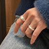Adjustable Silver Dome Ring – Nora