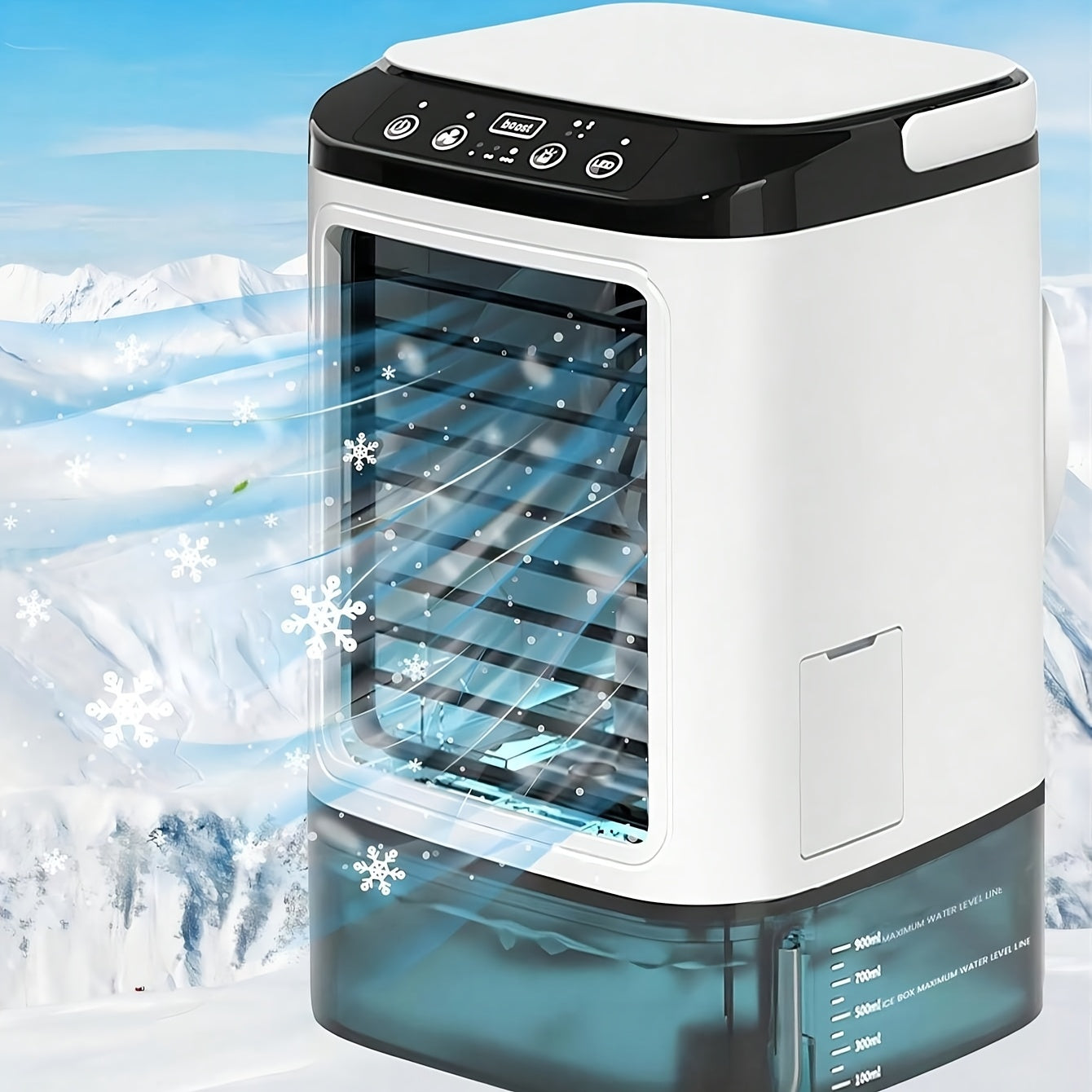 Portable Mini Water-Cooled Air Conditioner – USB Powered with Large Tank