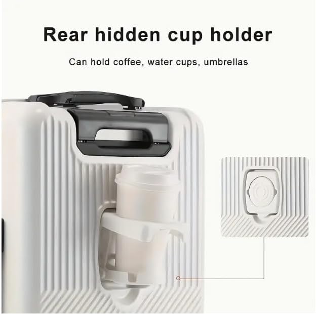 50.8 cm Hard-shell Cabin Luggage with Cup Holder, USB Port and TSA Lock