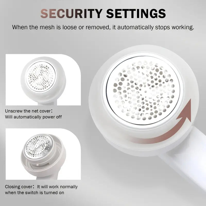 PluisX – Rechargeable Electric Lint Remover for Clothing, Furniture and Carpets – Includes USB Cable and Cleaning Brush