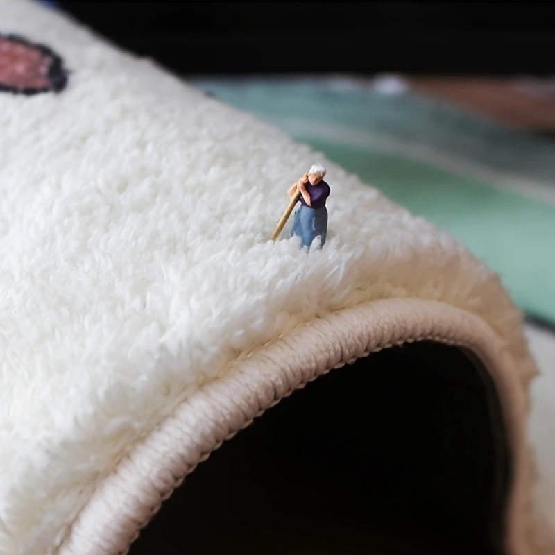 Abstract Geometric Bath Mat – Absorbent and Soft for Bathroom or Kitchen