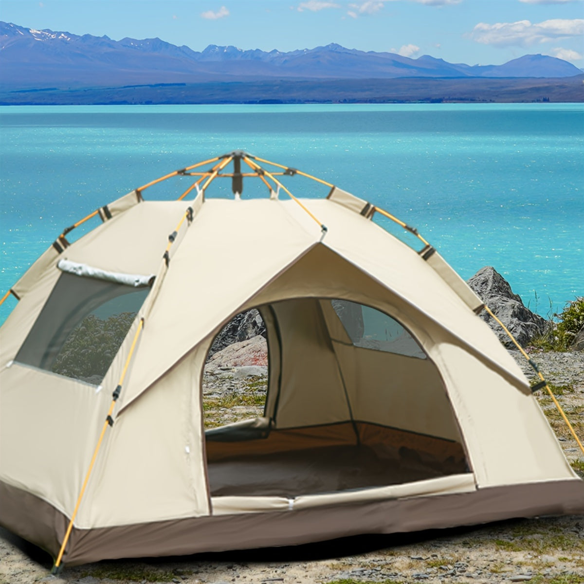 QuickCamp Tent - Quick-erect tent with UV protection for 4 people