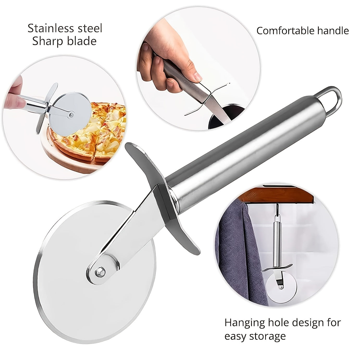 Stainless Steel Pizza Cutter – Efficient and Stylish Kitchen Tool for Perfect Slices