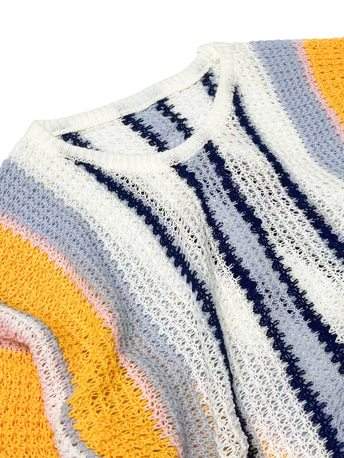 Casual Striped Knitted Jumper – Comfortable and Airy