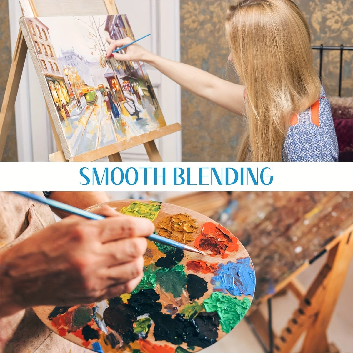 Acrylic Paint Set – 28 Pieces, Including 18 Colours of Acrylic Paint and 10 Brushes