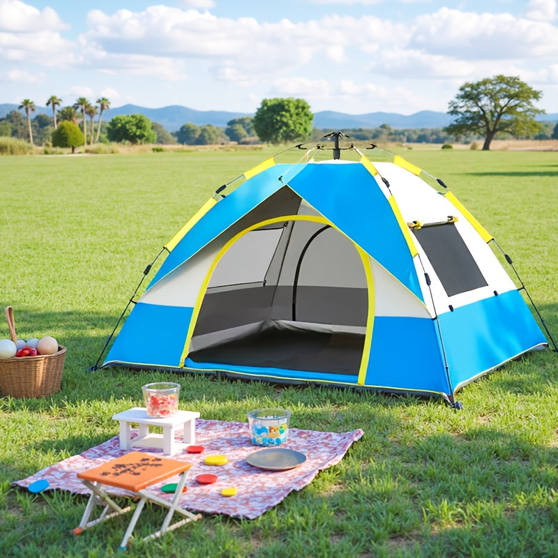 Quick Setup 4-Person Camping Tent – Breathable and Windproof Shelter