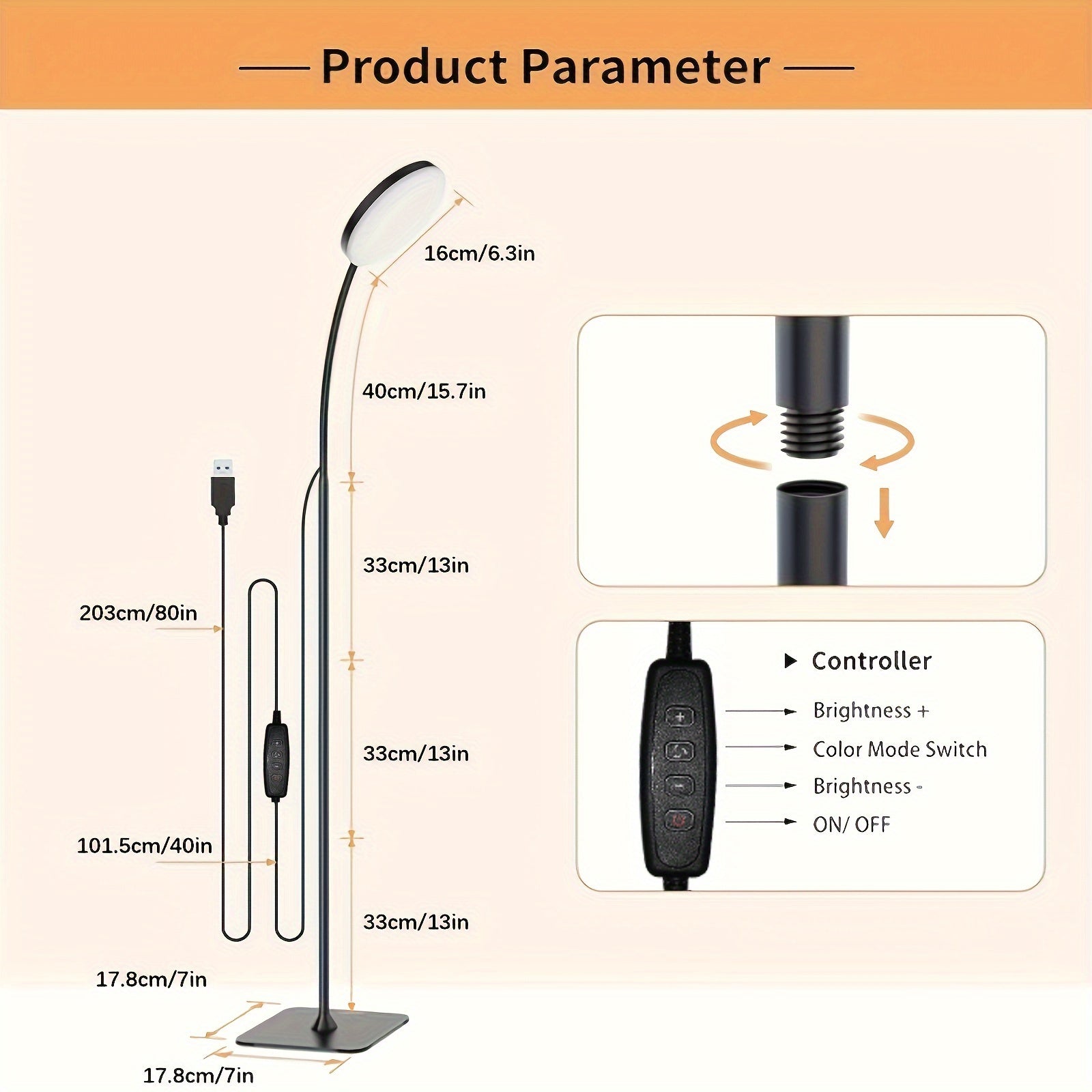 Flexible LED Floor Lamp - Perfect for Reading and Relaxation