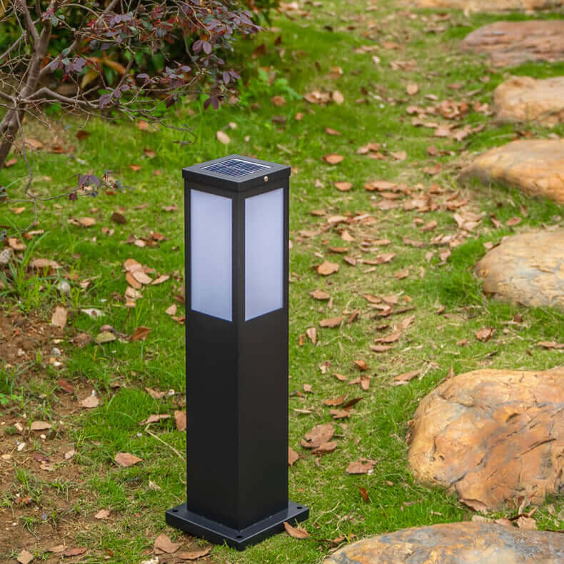 Modern Outdoor Lantern - Square LED Garden Lamp