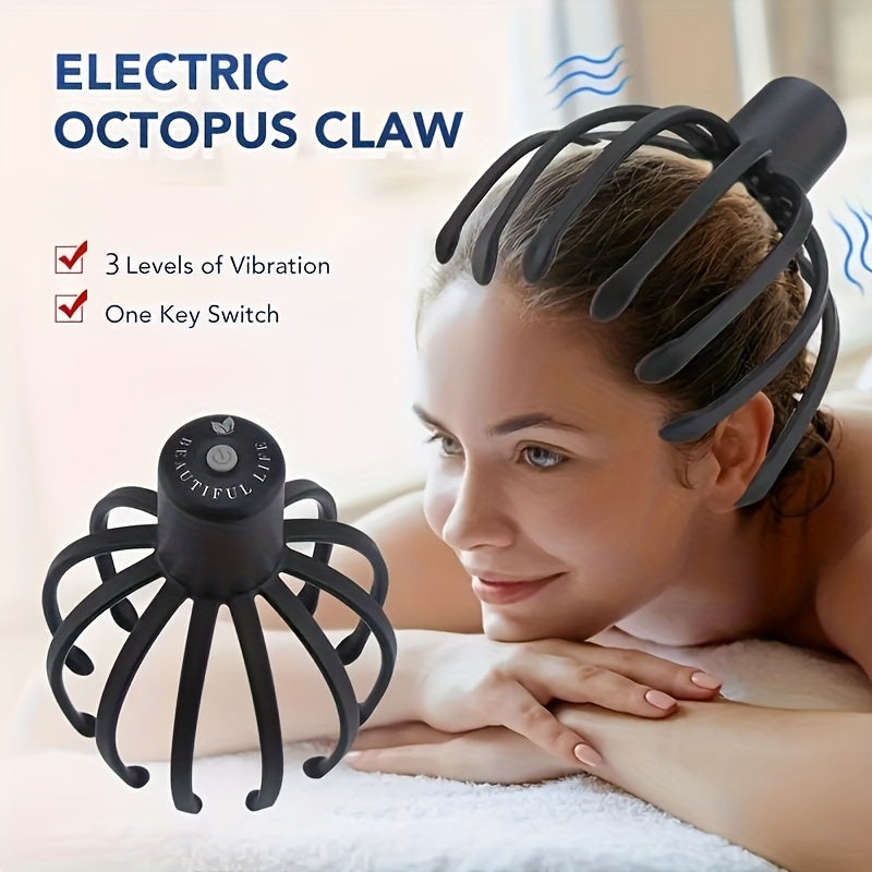 Electric Octopus Scalp Massager – USB Rechargeable and Compact