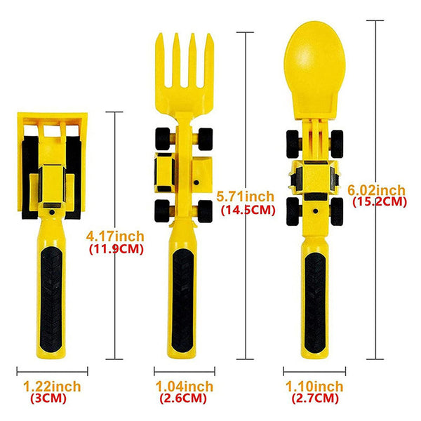 Bulldozer Children's Cutlery Set - ConstructoFork