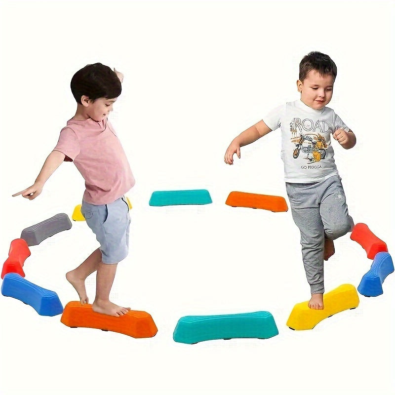 Educational Balance Blocks Set for Children – Colourful Stepping Stones for Indoor and Outdoor Use