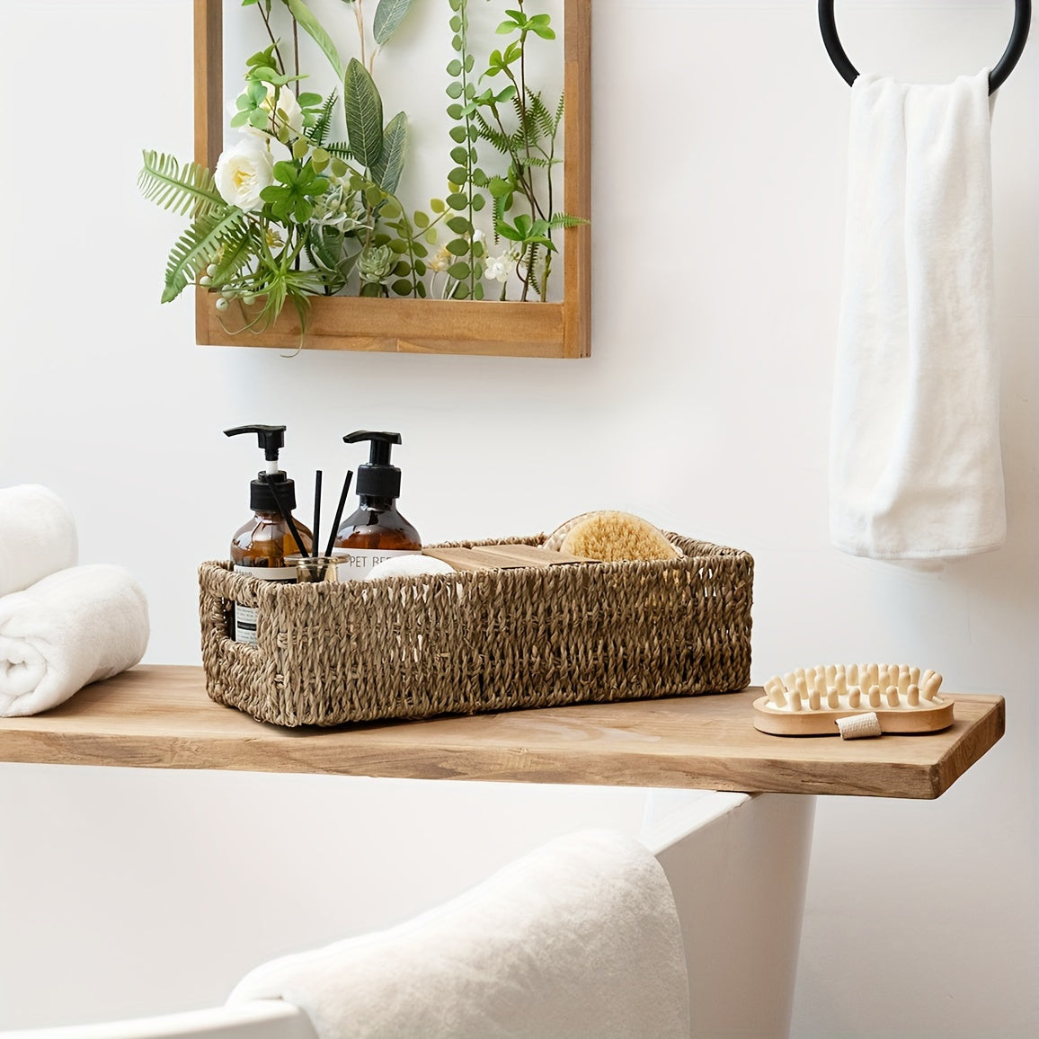 Handmade Seagrass Storage Basket – Ideal for Bathroom and Toilet