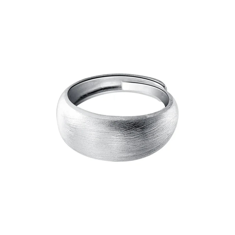 Adjustable Silver Dome Ring – Nora