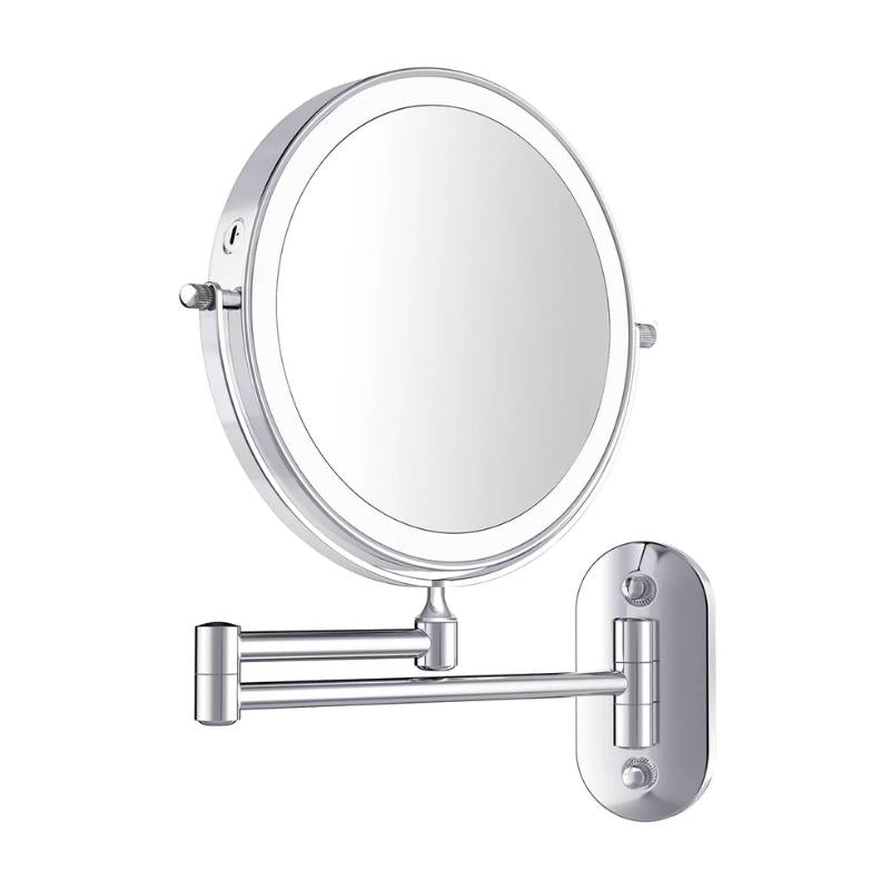 ChromeGlow - Rechargeable LED Magnifier for Makeup and Bathroom