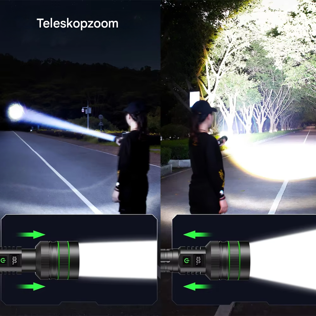 Extremely Bright and Zoomable LED Torch - PowerBeam