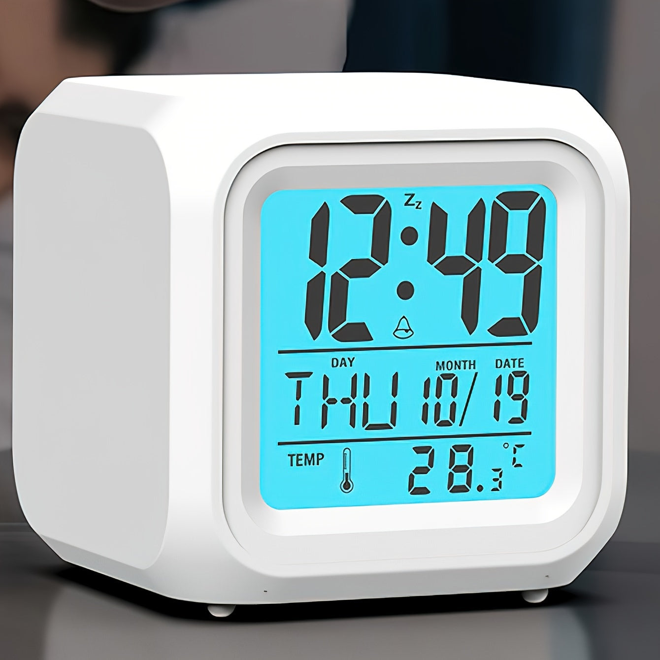 LED Digital Alarm Clock – Temperature Display and Weather Forecast, Silent Function
