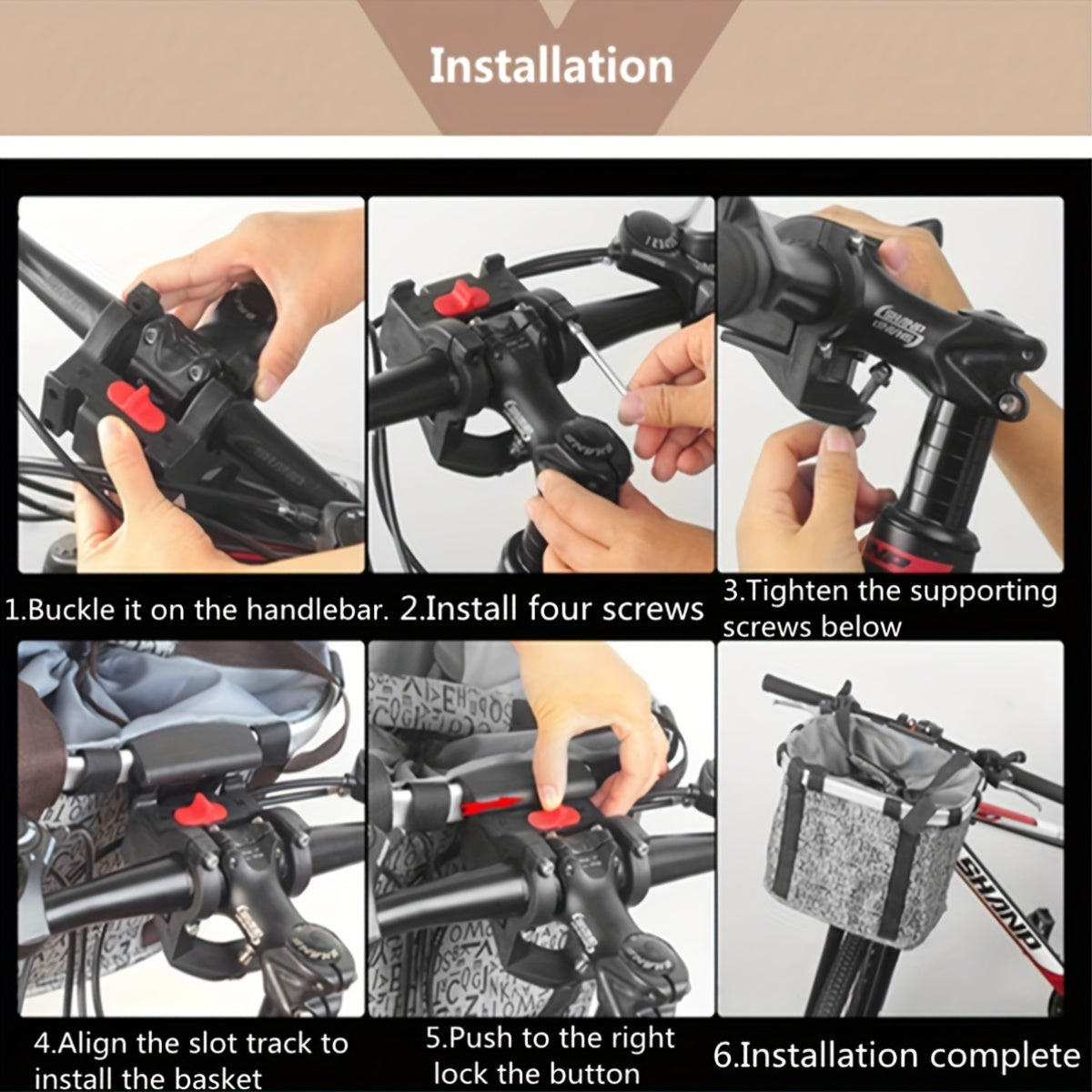 Foldable Bike Basket – High Capacity and Sturdy Load-Bearing for Bikes and Pets