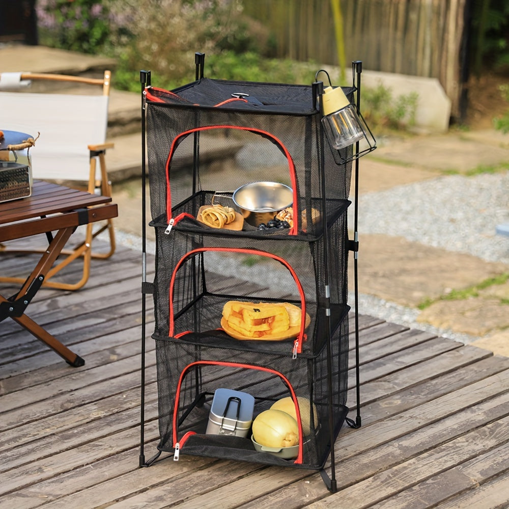 3-Tier Camping Storage Rack – Durable, Compact and Convenient for Camping and Outdoor Activities