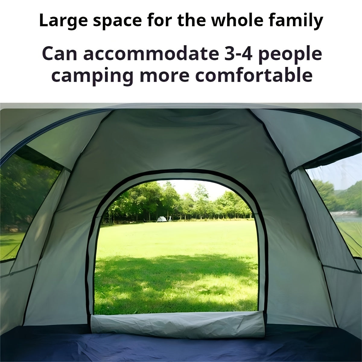 QuickCamp Tent - Quick-erect tent with UV protection for 4 people