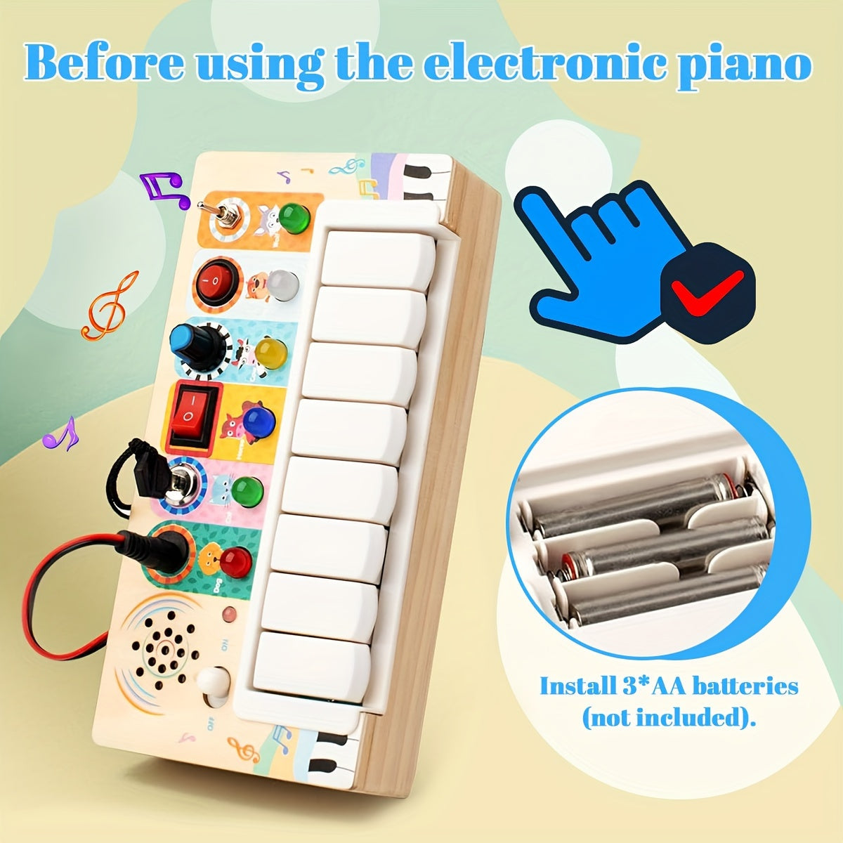 Educational Music Playboard for Children - Learning and Playing with Sound and Lights