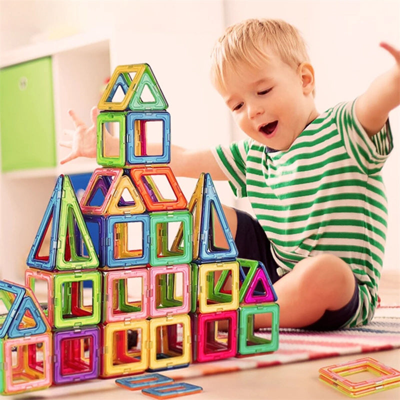 Magnetic Construction Blocks for Children – Educational Play Set with 118/148 Pieces