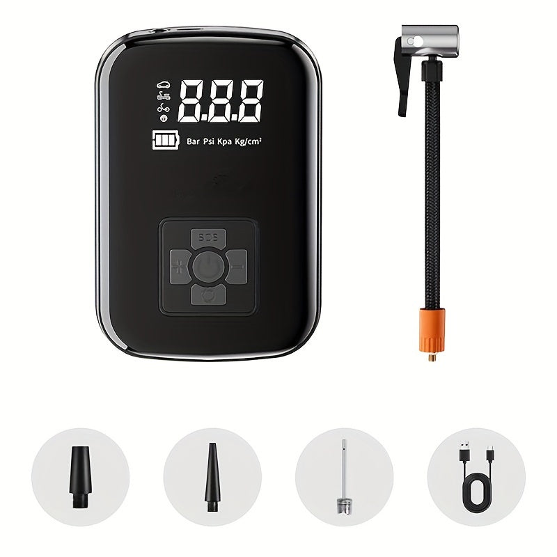 AirPump Pro - Portable Air Compressor with Digital Display & LED Light