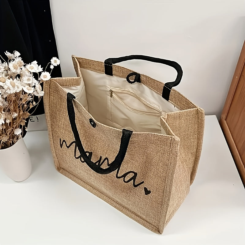Stylish Jute Bag with Mum Print – Sustainable and Practical for Mother’s Day