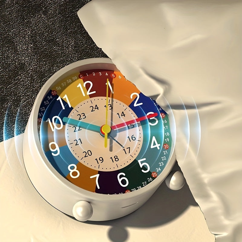 Educational Silent Alarm Clock – Colourful Clock for Students and Children