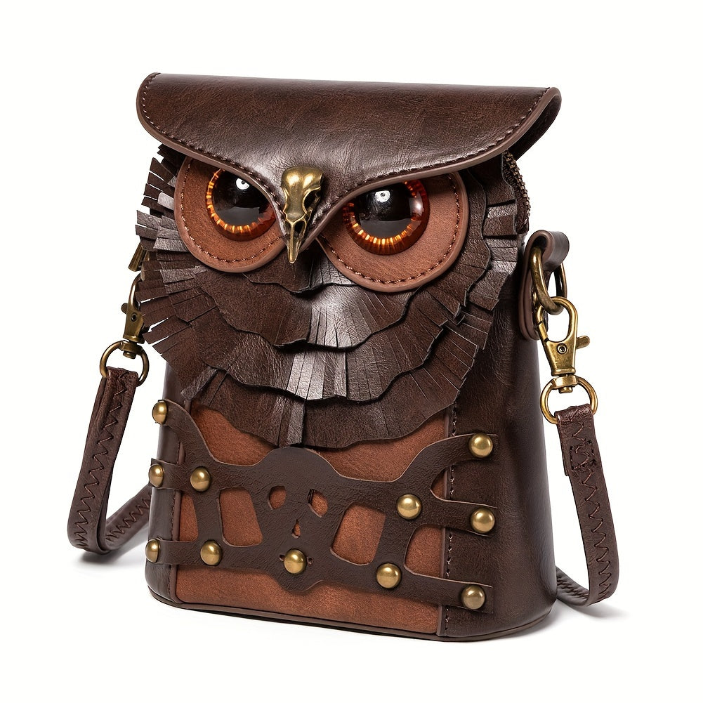 Steampunk Owl Mini Shoulder Bag – Stylish and Functional