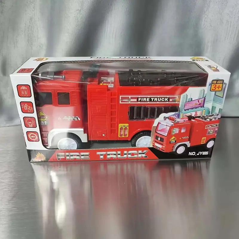 Flash Light-Up Fire Engine - Adventurous Toy for Children