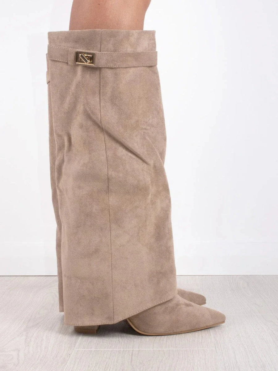 Modern High Suede Boots for Women