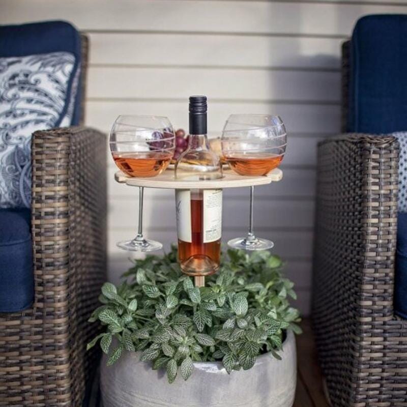 Portable Wine Table for Outdoor Use