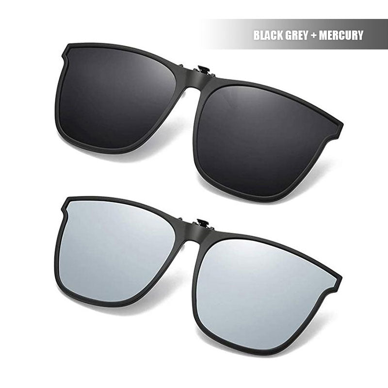 New Polarised Clip-On Folding Sunglasses