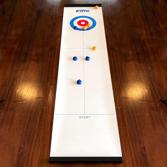 Mini Table Curling Game for Home with Sliding Stones & Magnetic Sticks