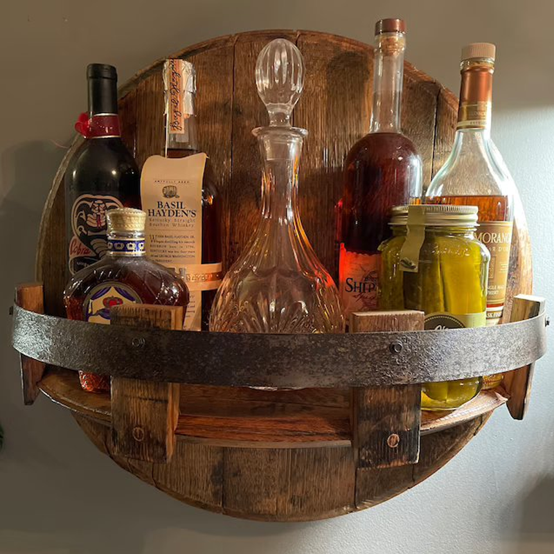 Bourbon Whiskey Barrel Rack
