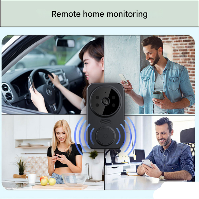 Black Smart Wi-Fi Doorbell with Camera – Noctiq