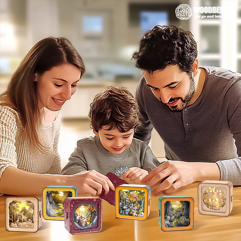 Atmospheric 3D Christmas House Light Scale - Warm LED Light and Unique Decoration