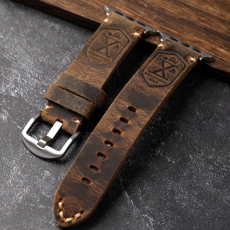 Handcrafted Vintage Leather Apple Watch Band