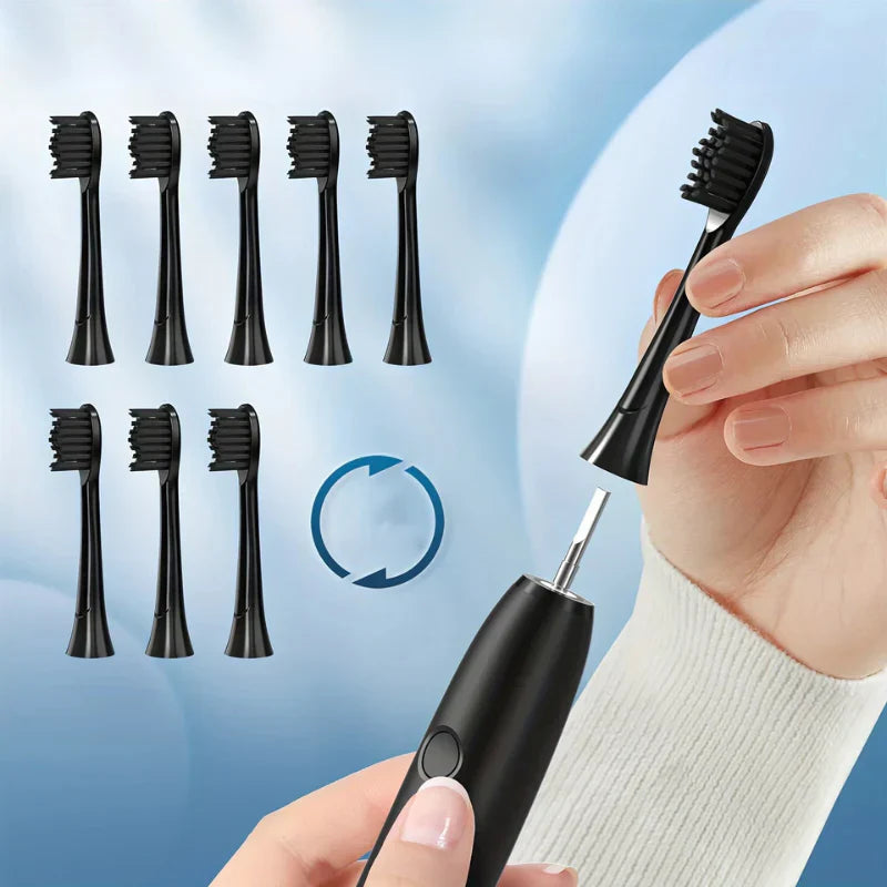 Rechargeable Sonic Toothbrush | Quiet & Powerful | 8 Brush Heads | USB