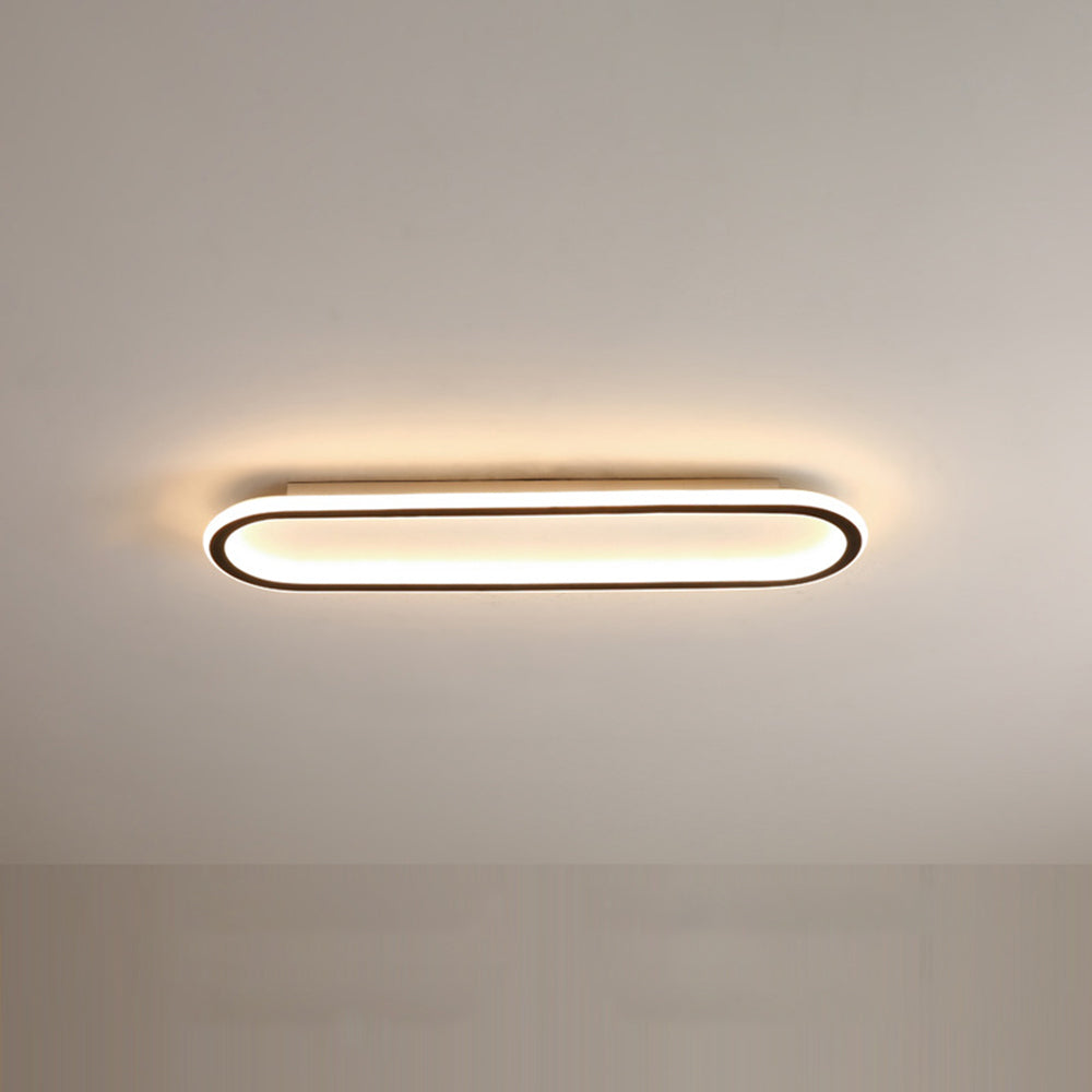 Minimalist Elliptical LED Ceiling Light Metal/Acrylic Black/Gold/Rose Gold