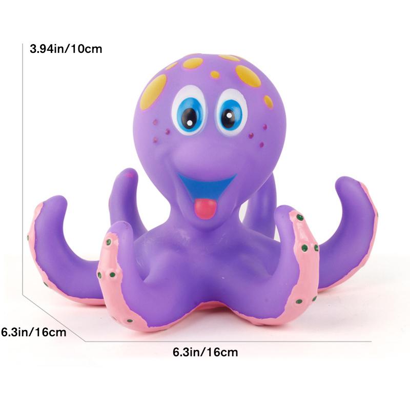 Children's Octopus Bath Toy with 5 Rings